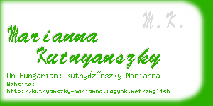 marianna kutnyanszky business card